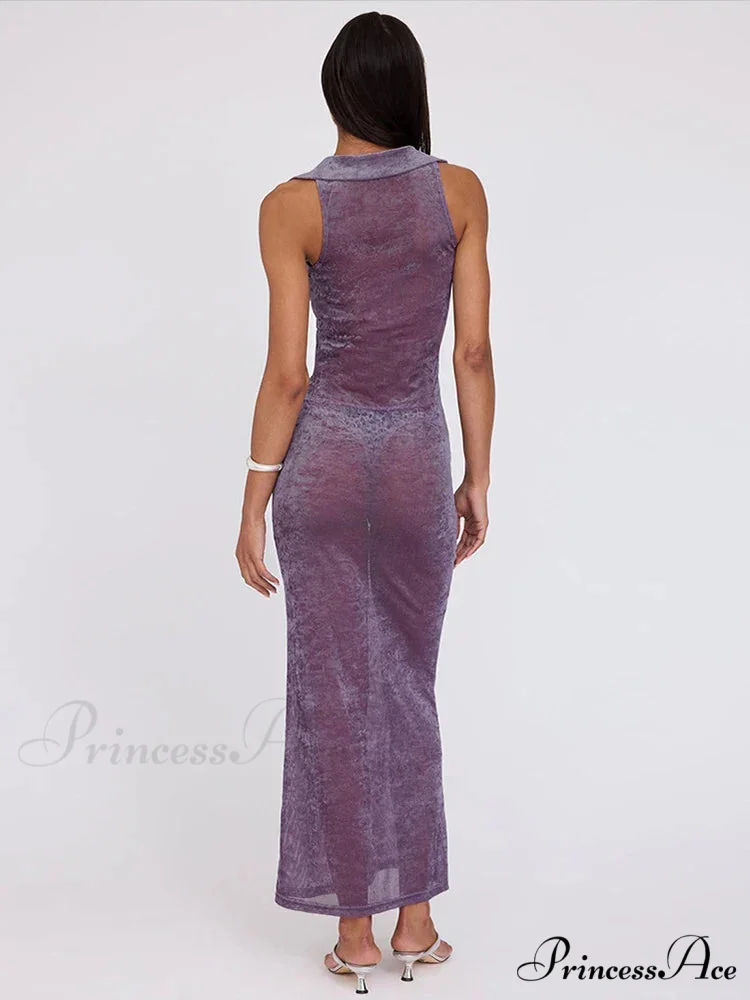 Smooth Viewpoint Fold-over Collar Holiday Dress - Image 5