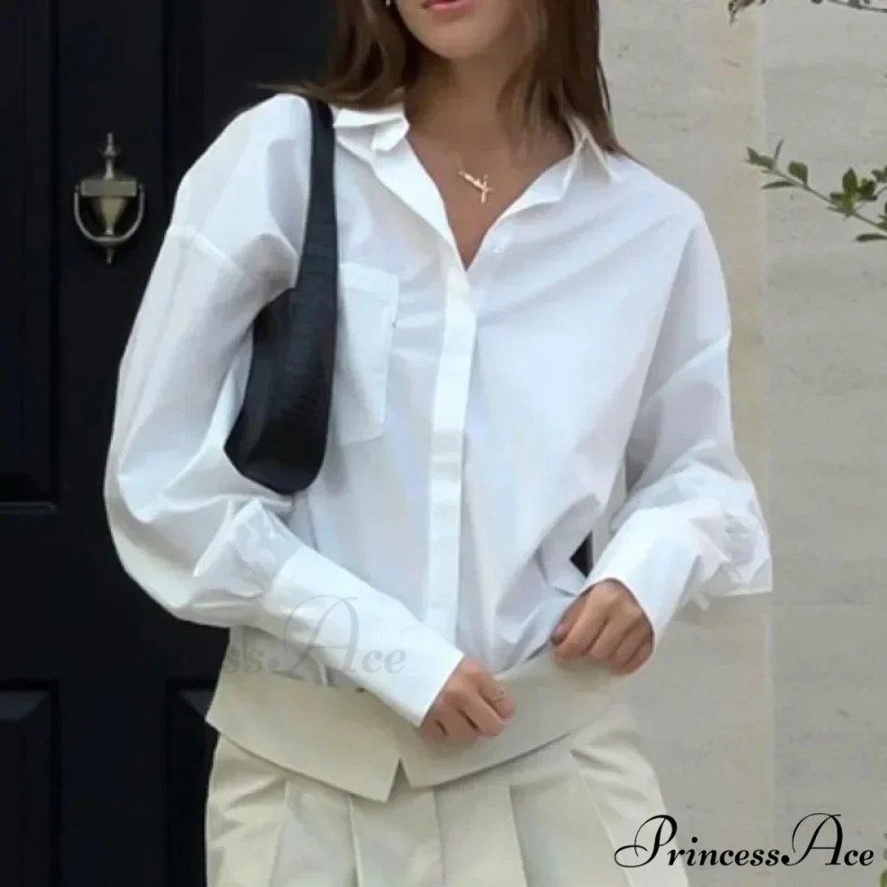 Soft Baggy Informal Retro Urban Style Blouse - Image 5