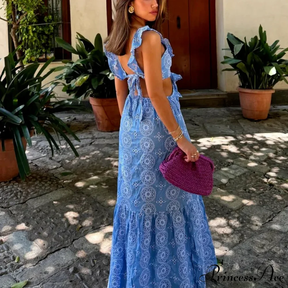 Soft Blossom Lace Celebration Bohemian Dress - Image 2