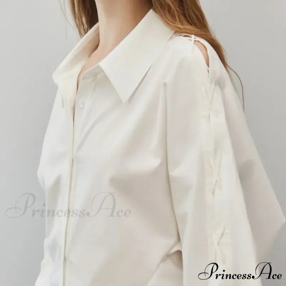 Soft Long Sleeve Button Up Informal Workplace Blouse - Image 5