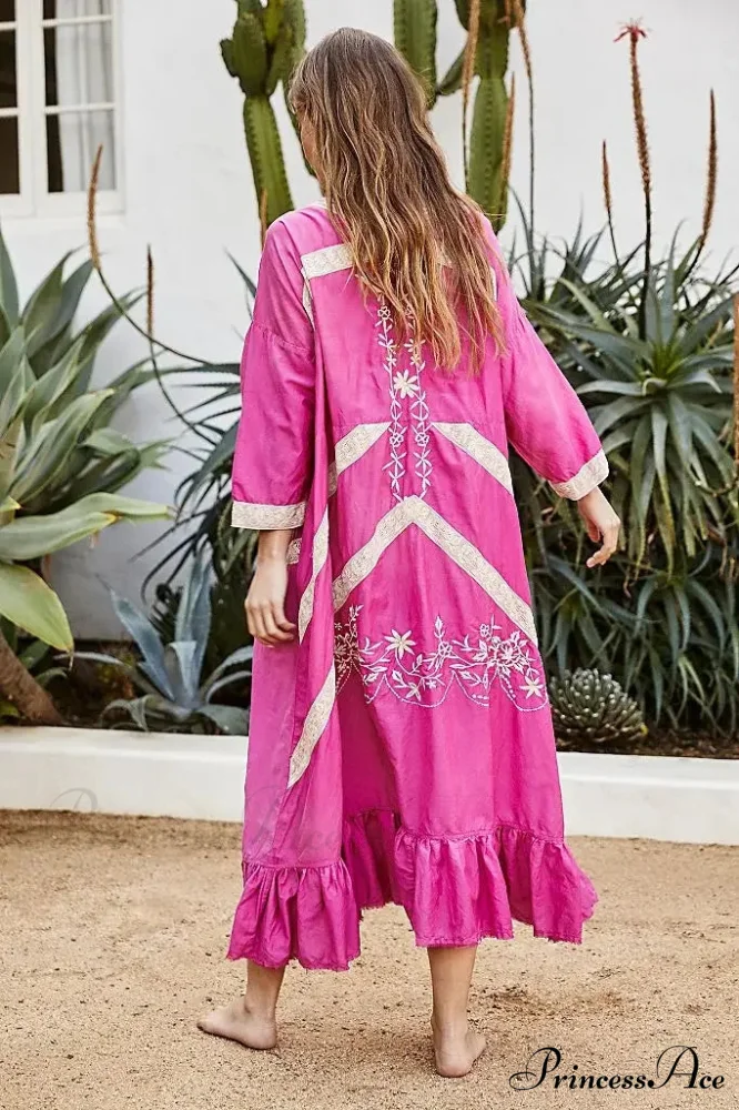 Soft Rayon Long Sleeve Bohemian Dress - Image 2