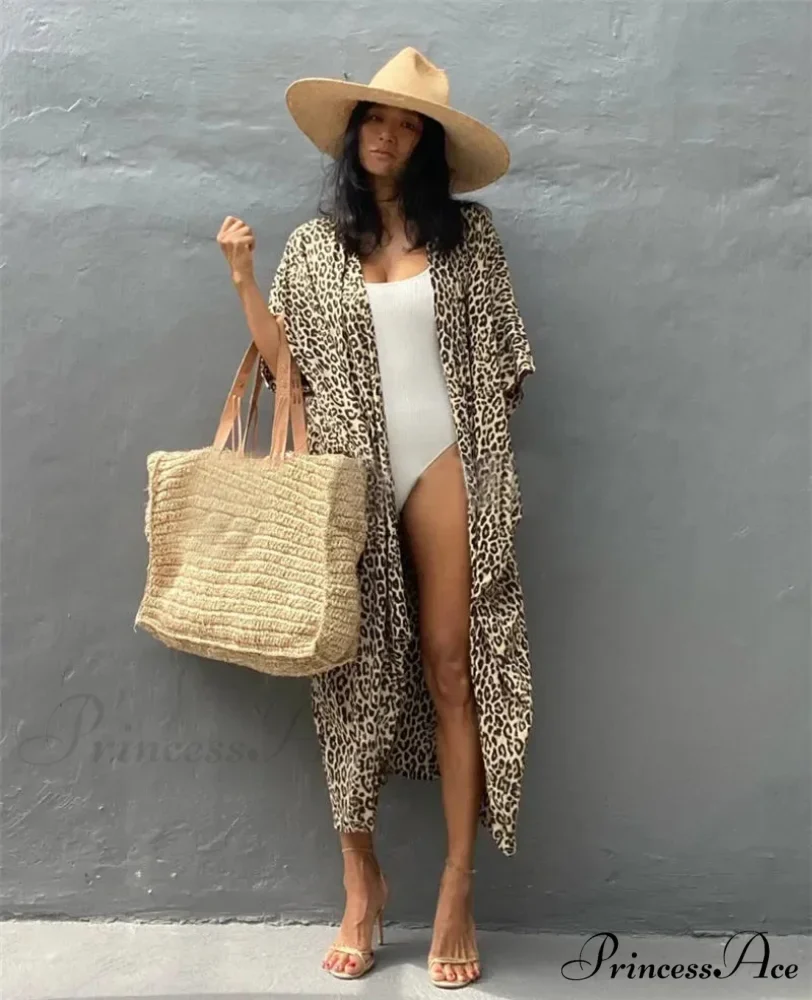 Soft Rayon Striped Pattern Cardigan Boho Beach Cover up - Image 12