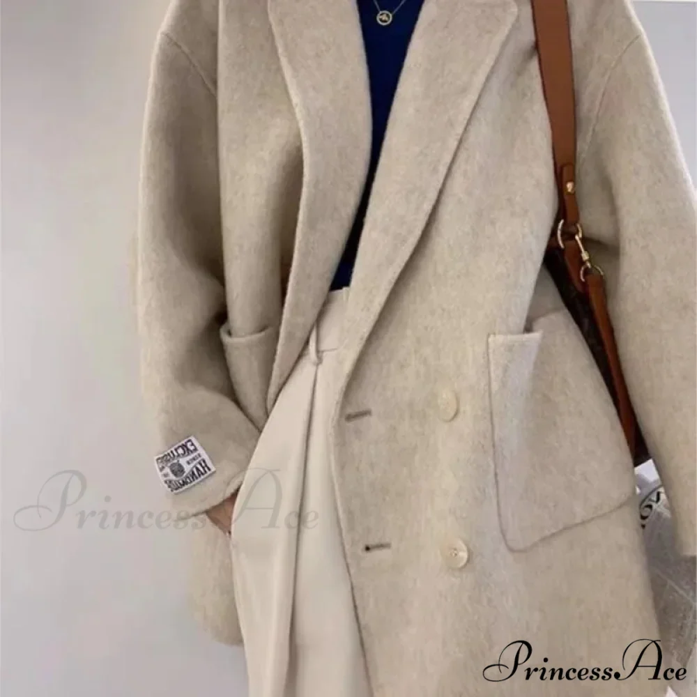 Soft Turn-Down Woolen Overcoat - Image 4