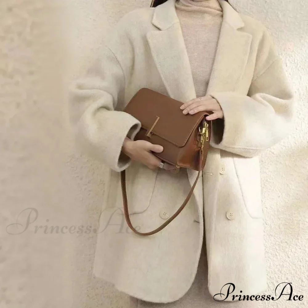 Soft Turn-Down Woolen Overcoat - Image 5