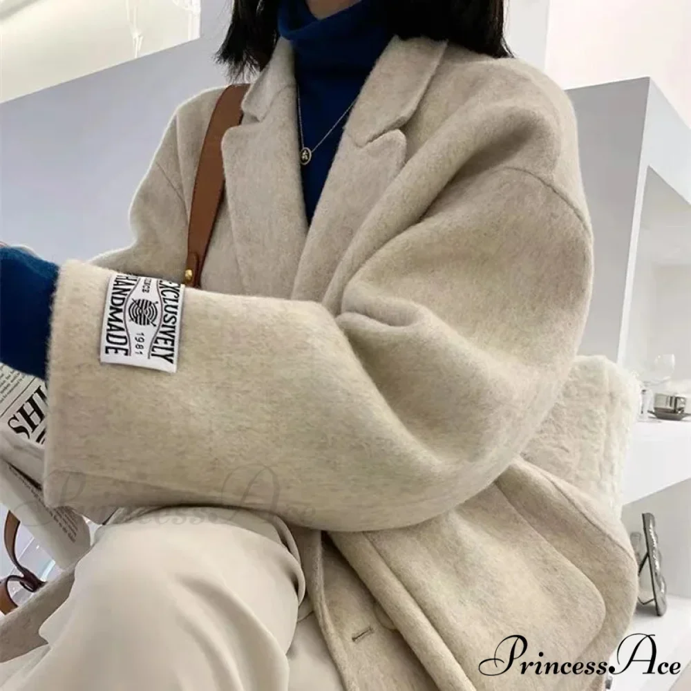 Soft Turn-Down Woolen Overcoat - Image 7