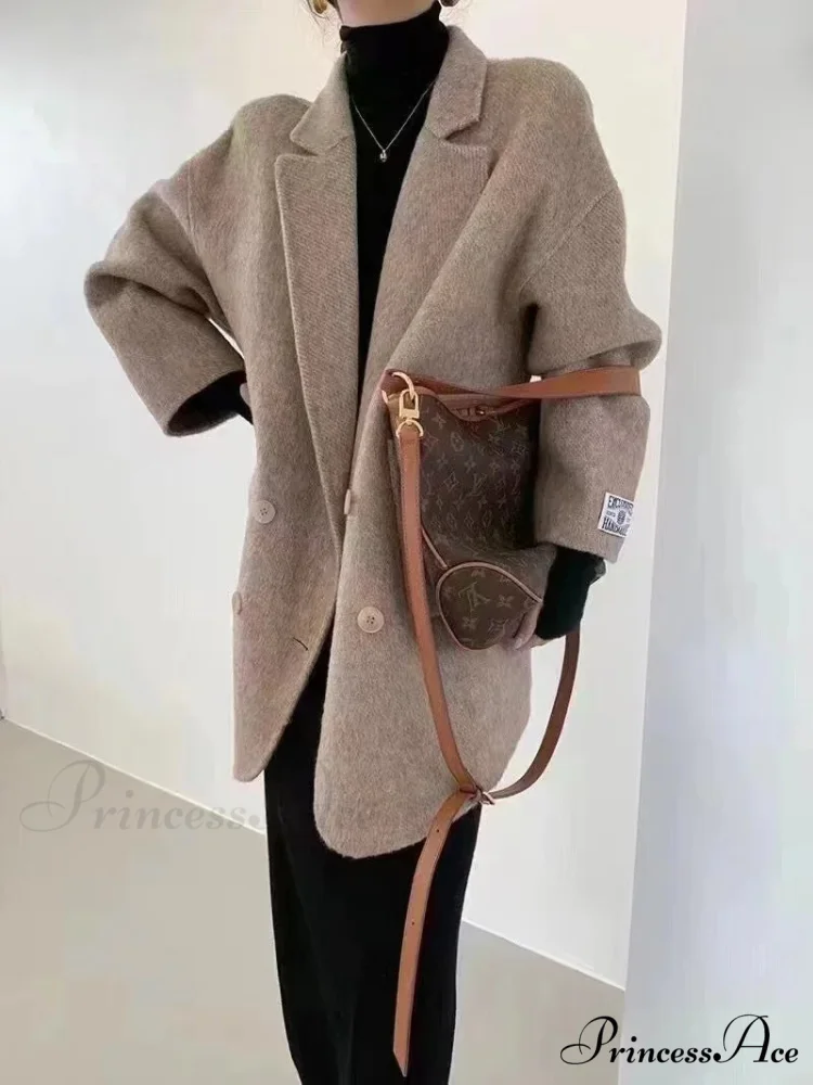 Soft Turn-Down Woolen Overcoat - Image 9