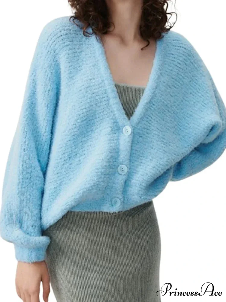Soft V-neck Button-front Cardigan - Image 10