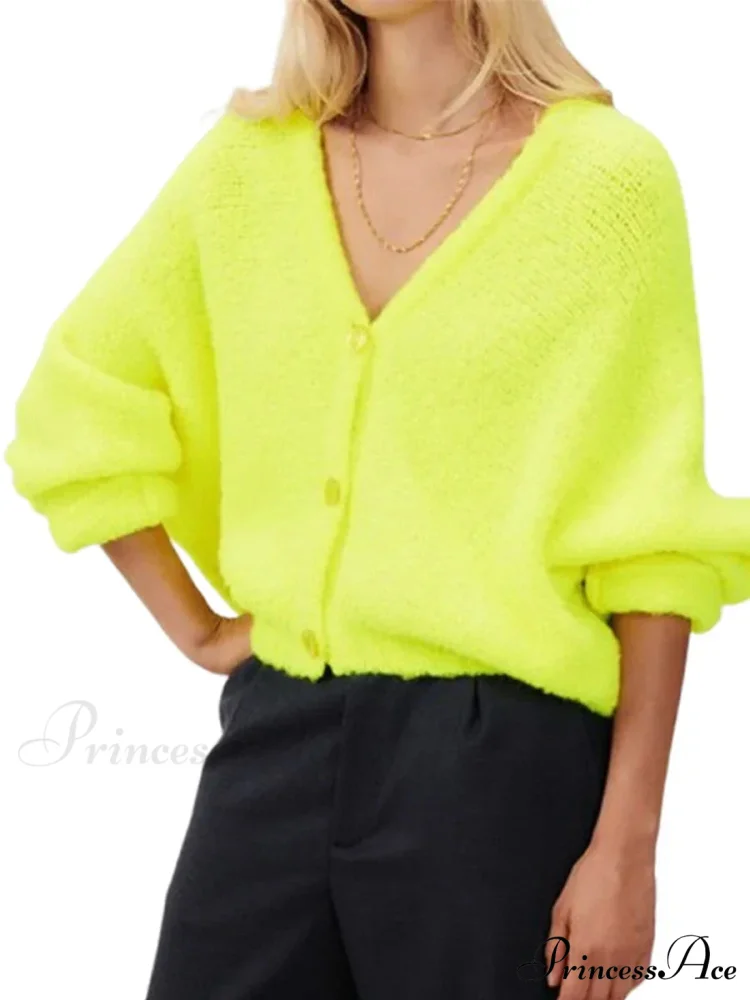 Soft V-neck Button-front Cardigan - Image 11