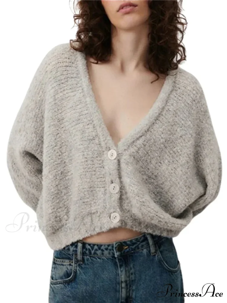 Soft V-neck Button-front Cardigan - Image 12