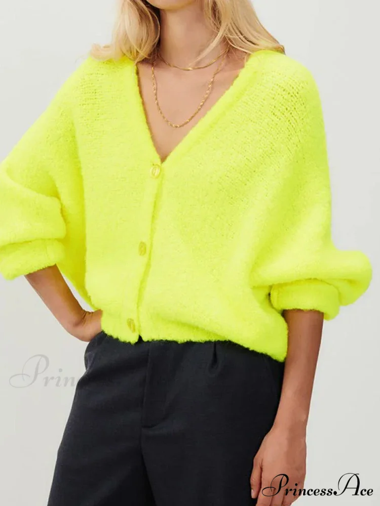 Soft V-neck Button-front Cardigan - Image 6