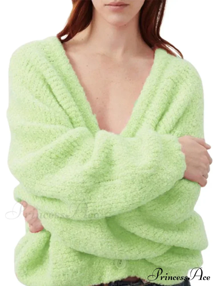 Soft V-neck Button-front Cardigan - Image 7