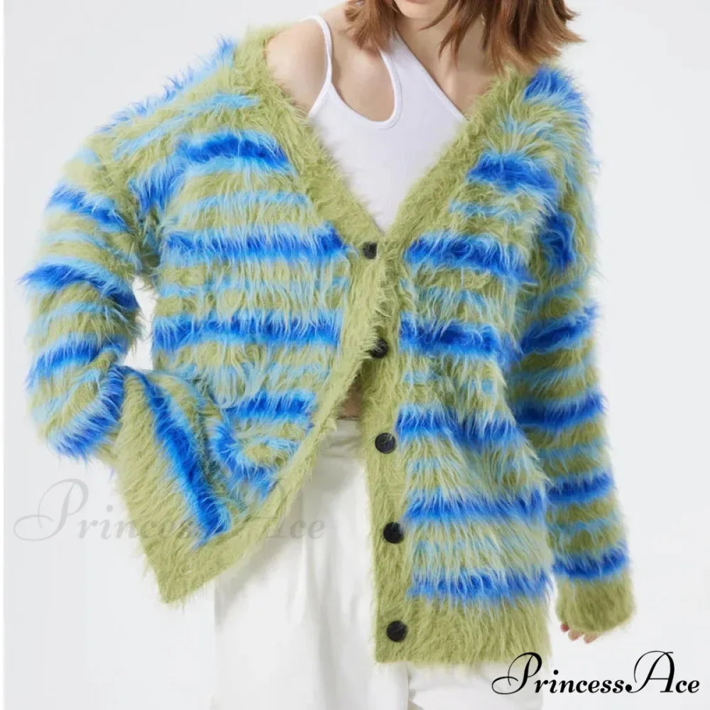 Soft V-neck Cropped Sweater Knitted Cardigan - Image 3