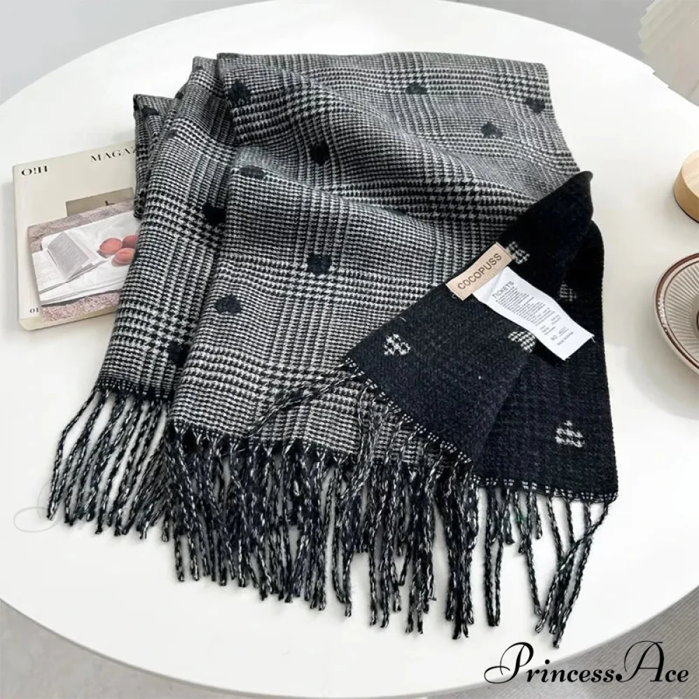 Soft Winter Checkered Pashmina Scarf - Image 10