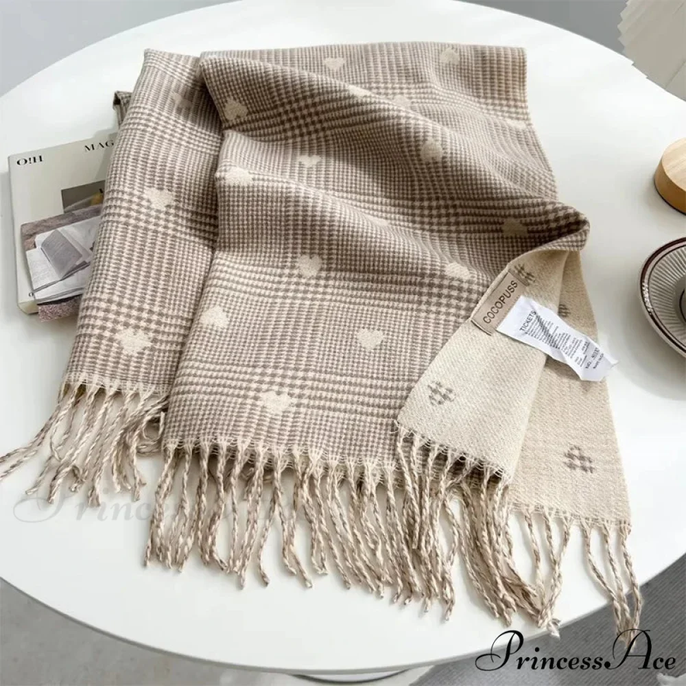 Soft Winter Checkered Pashmina Scarf - Image 3