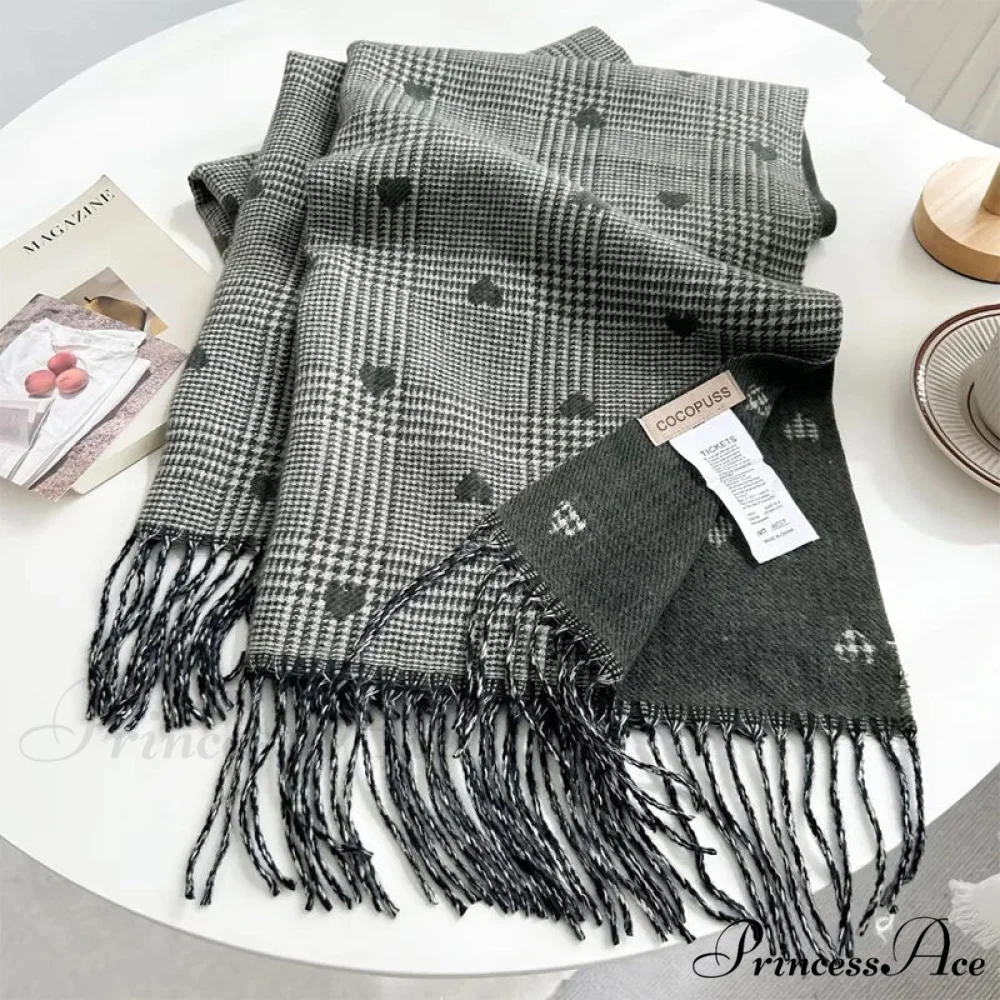 Soft Winter Checkered Pashmina Scarf - Image 8