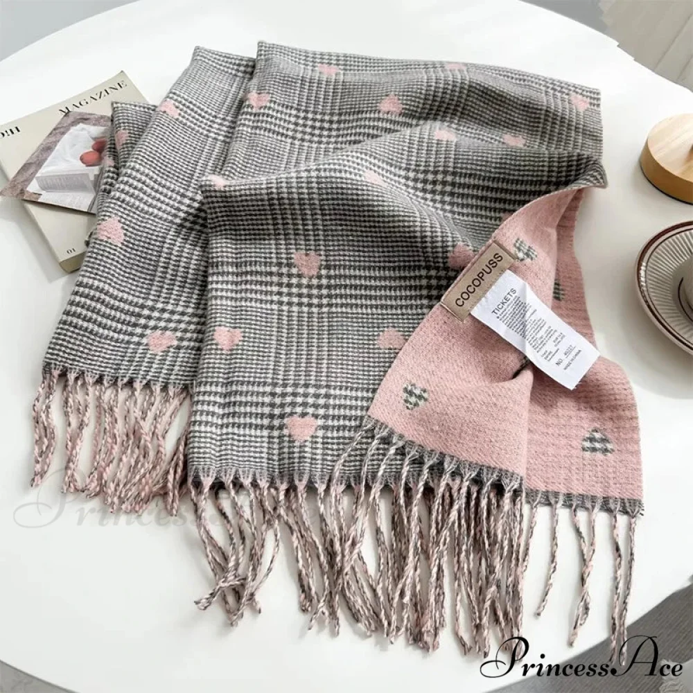 Soft Winter Checkered Pashmina Scarf - Image 9