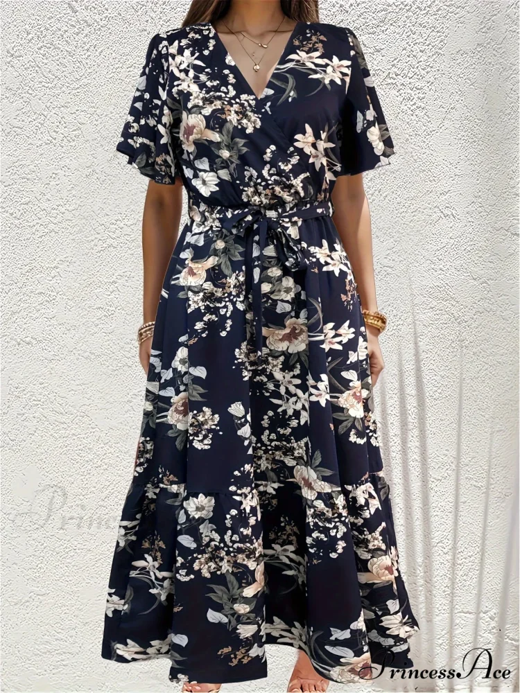 Sophisticated Flower A-line Dress - Image 7
