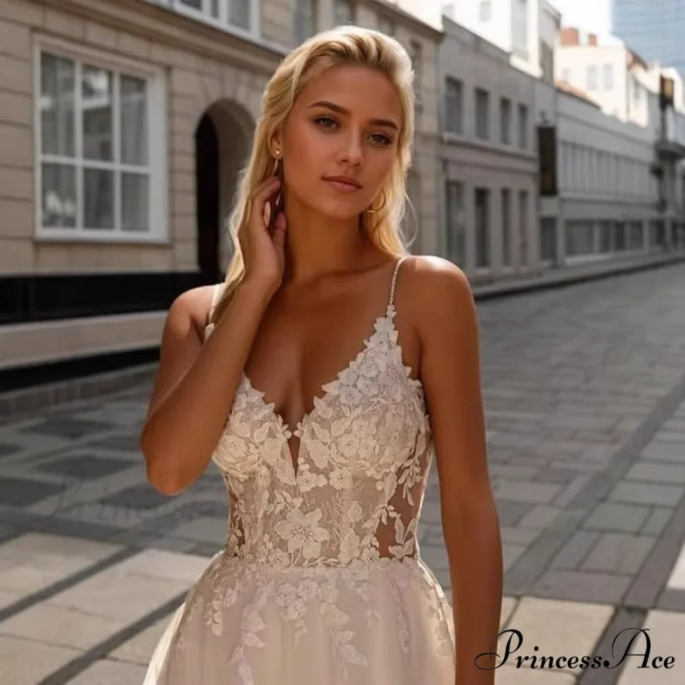 Sophisticated Lace Seaside Wedding Gown - Image 3