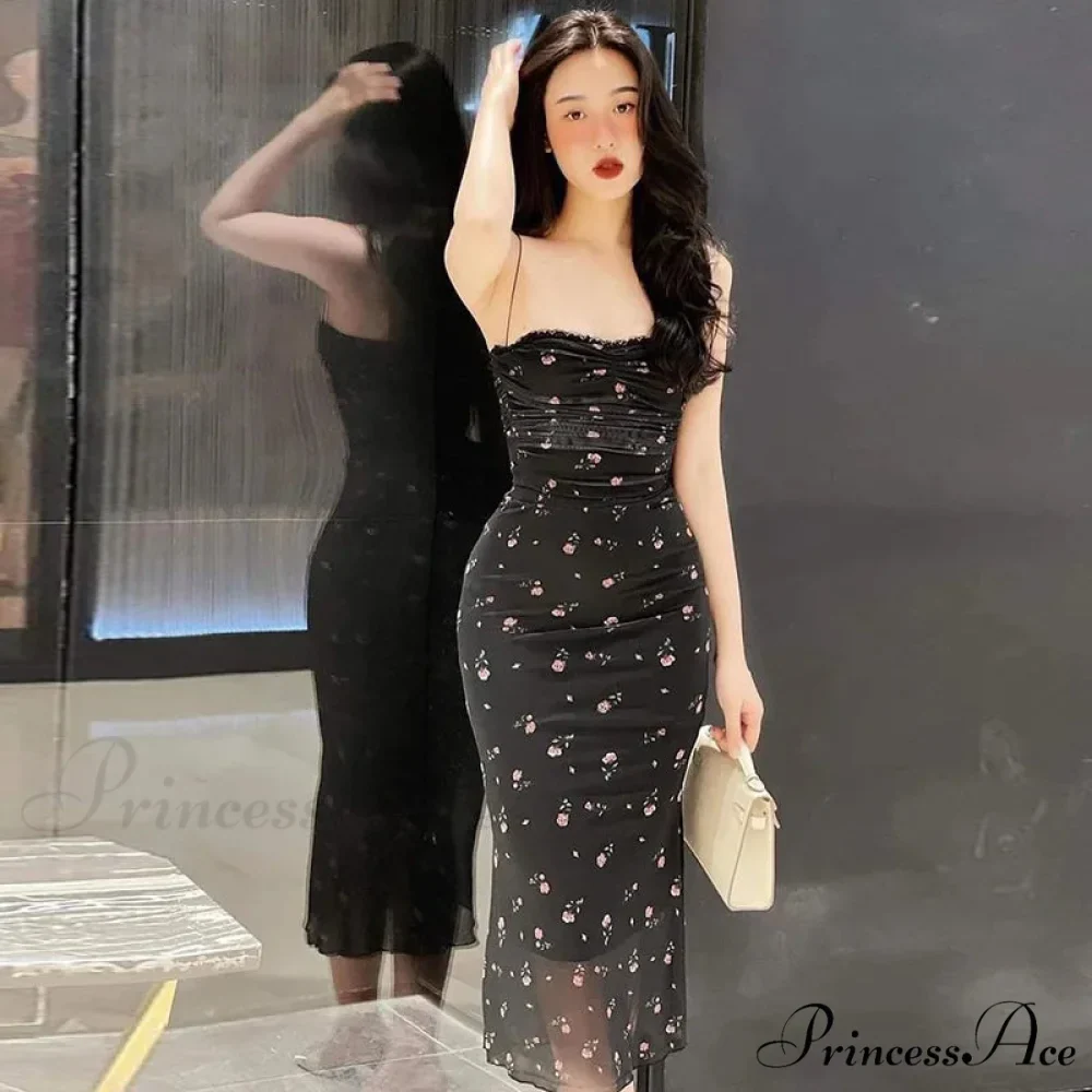 Spaghetti Strap Floral Midi Dress - Image 2
