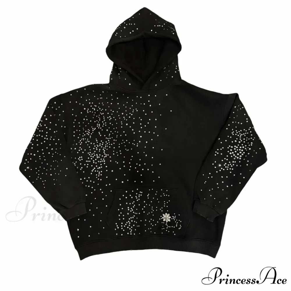 Sparkling Black Pullover Hoodie - Image 2