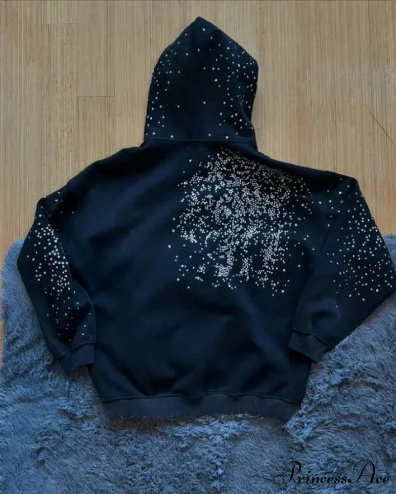 Sparkling Black Pullover Hoodie - Image 3