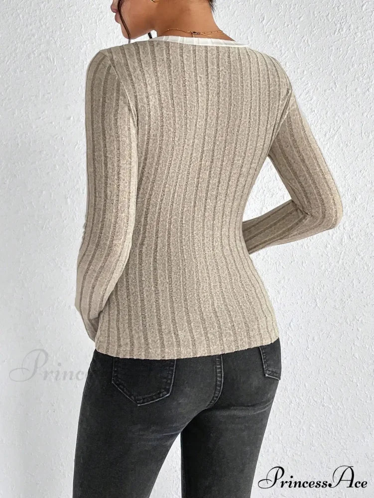 Spice Girl Seductive Slim V-Neck Style Personality Top Women - Image 2