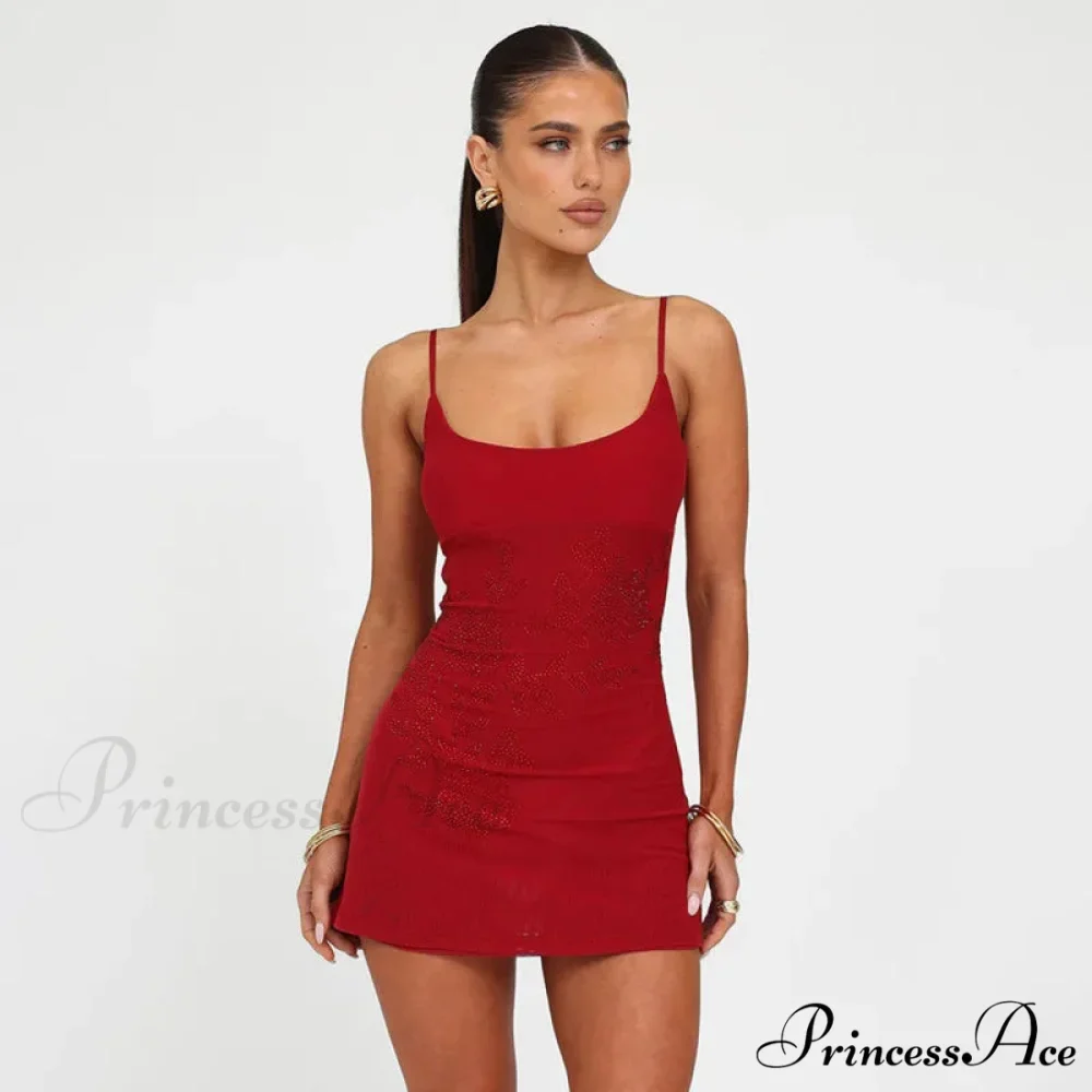 Spicy Diamond Open-Back Holiday Dress - Image 2