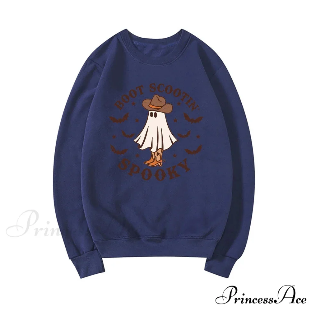 Spooky Cowboy Ghost Fun Fall Cozy Hoodie - Image 11
