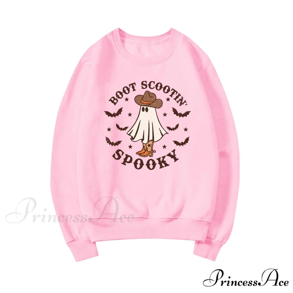 Spooky Cowboy Ghost Fun Fall Cozy Hoodie - Image 3