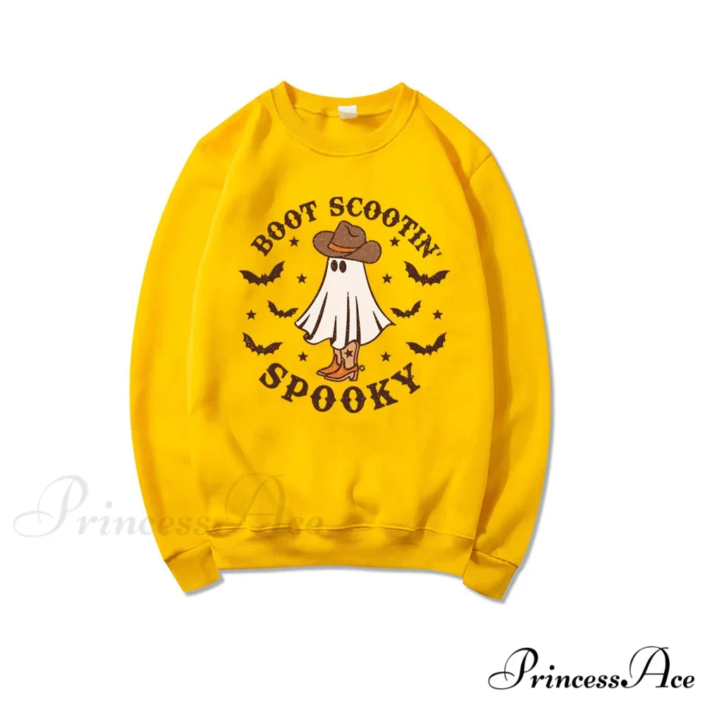 Spooky Cowboy Ghost Fun Fall Cozy Hoodie - Image 6