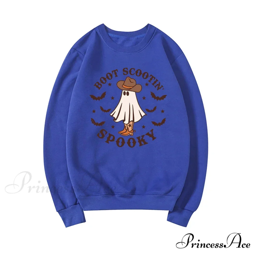 Spooky Cowboy Ghost Fun Fall Cozy Hoodie - Image 8