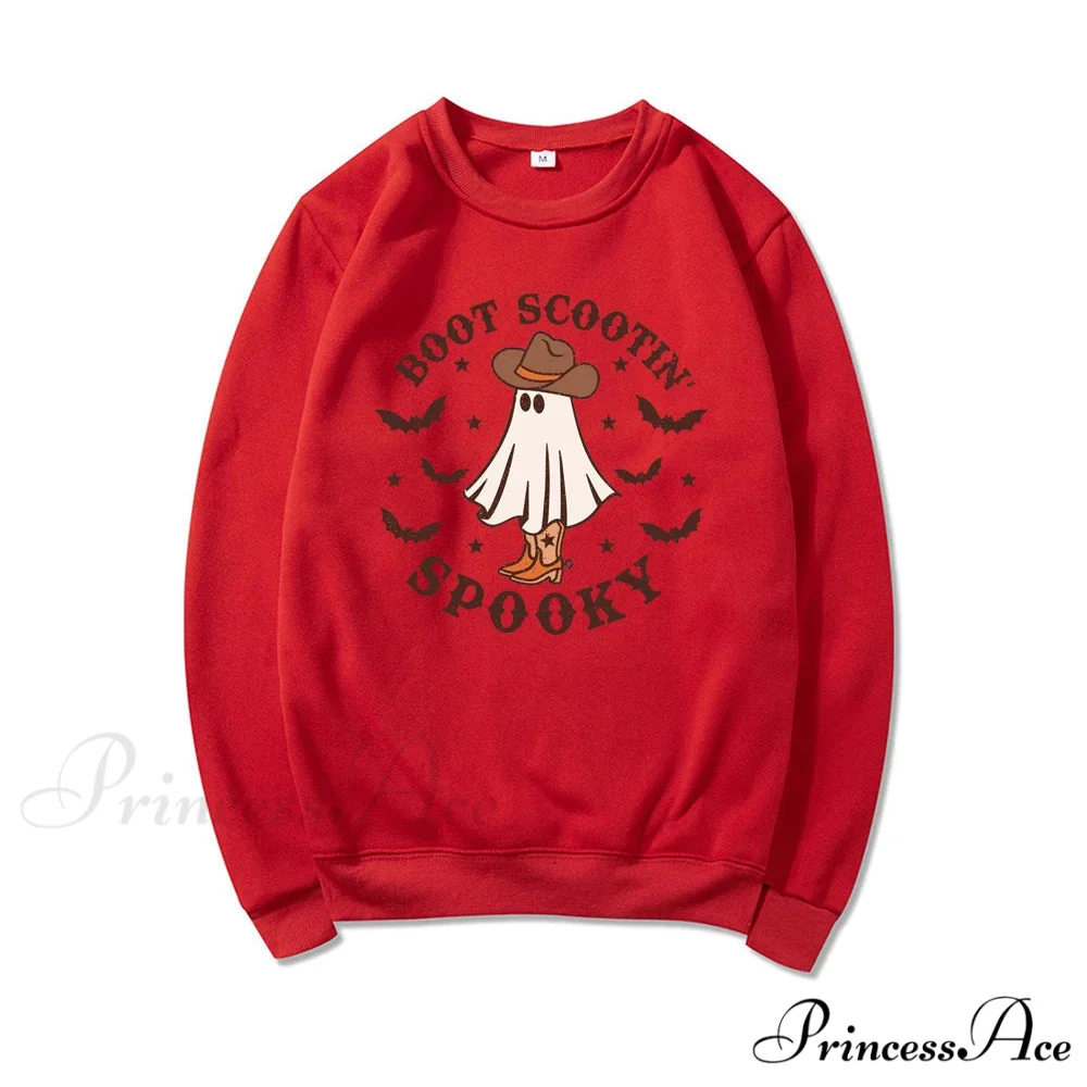 Spooky Cowboy Ghost Fun Fall Cozy Hoodie - Image 9