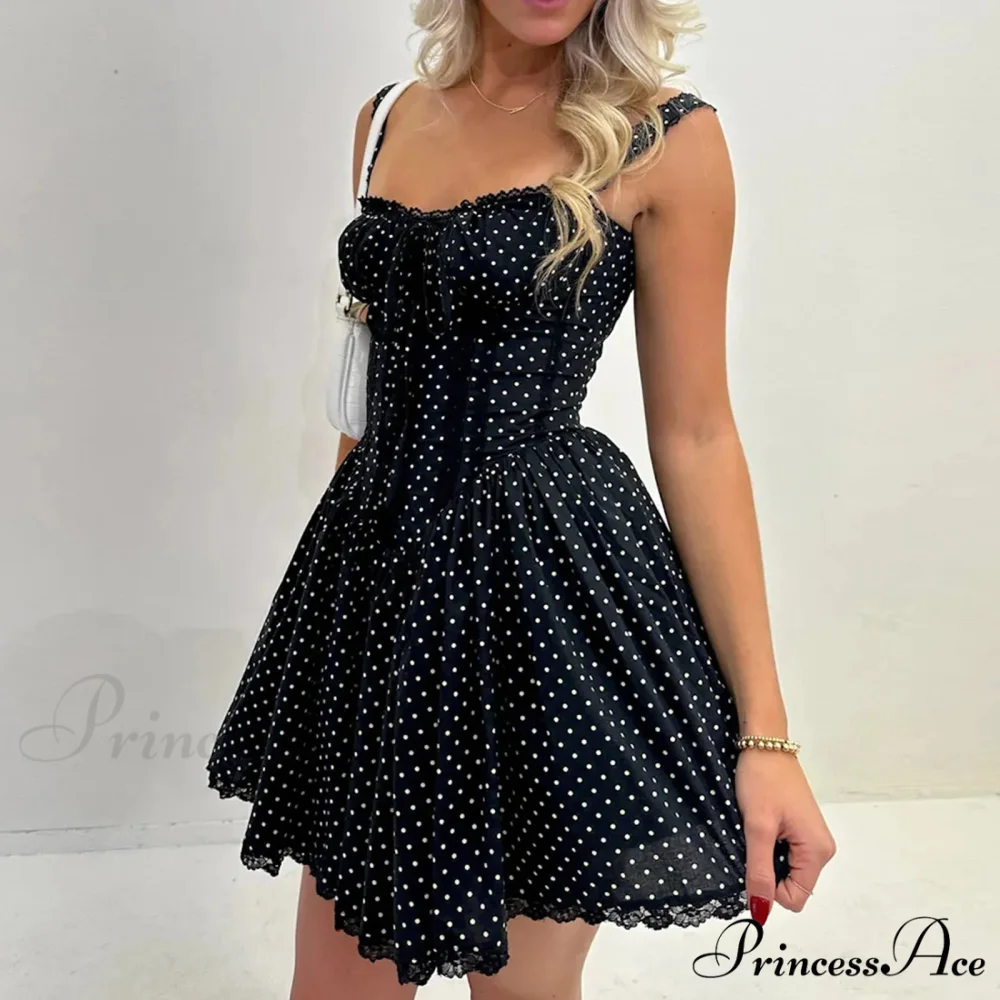 Spot Print Corset Mini Dress - Image 3