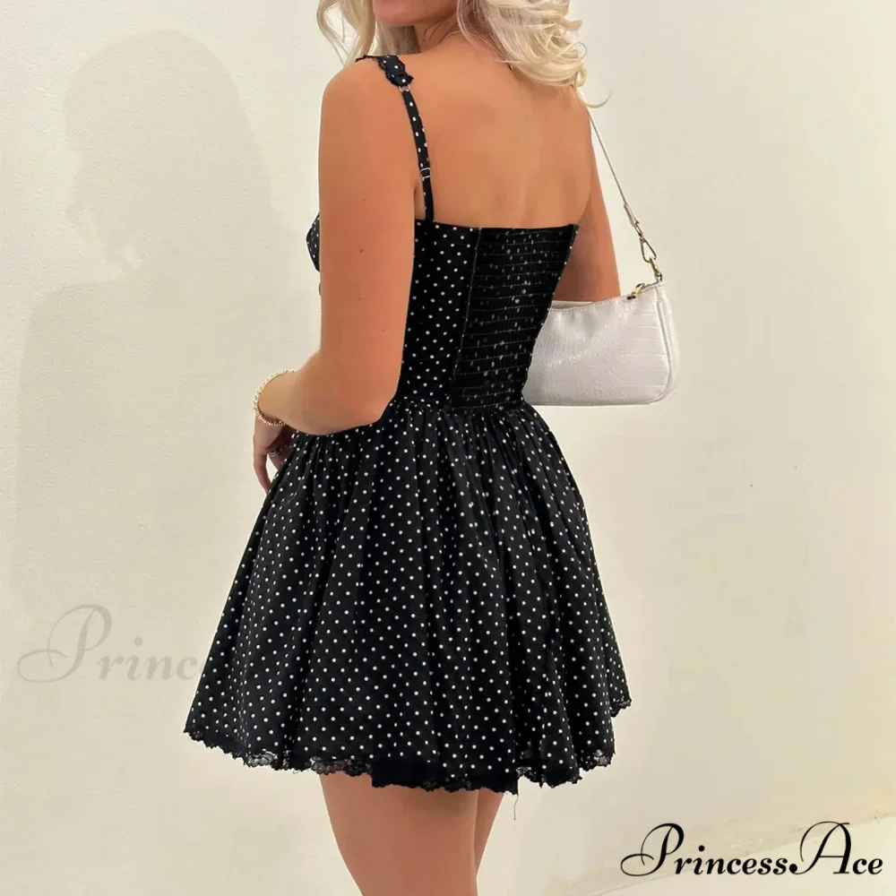 Spot Print Corset Mini Dress - Image 4