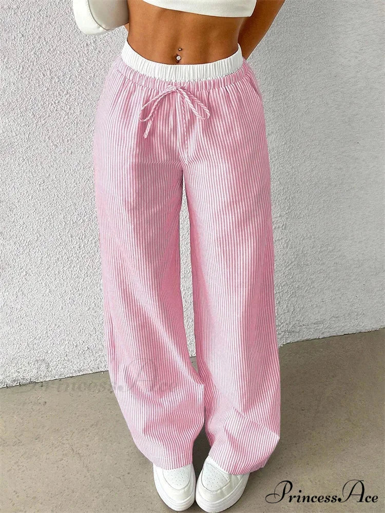 Spotted Cinch Elastic Waist Baggy Winter Pant - Image 4