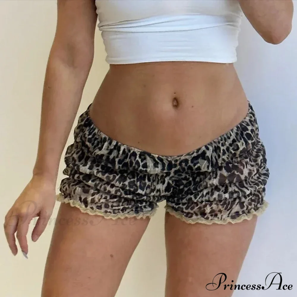Spotted Frilly Lace Trim Short - Image 6