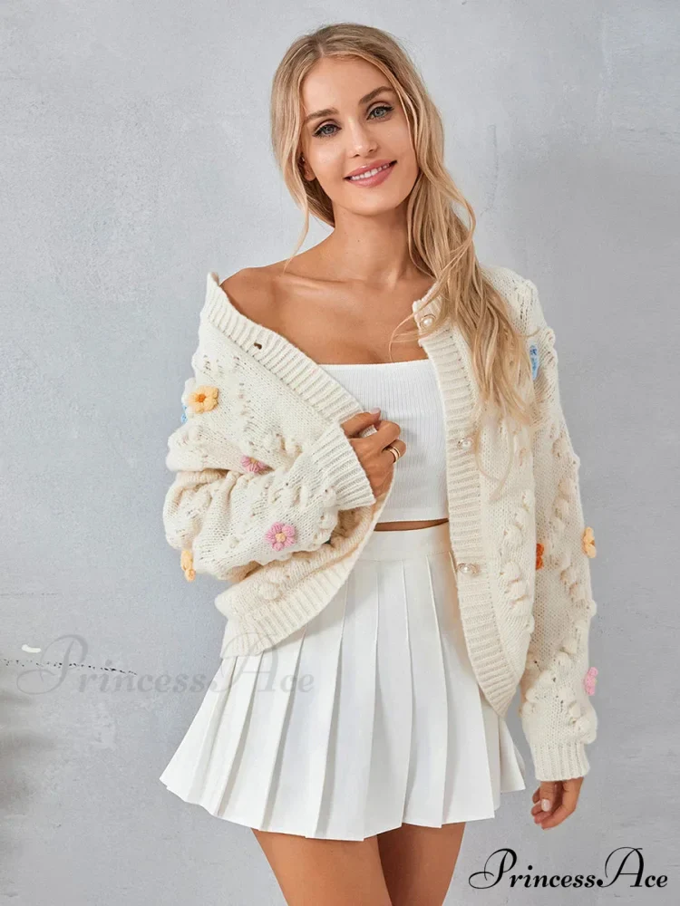 Spotted Pattern Button Cardigan - Image 2