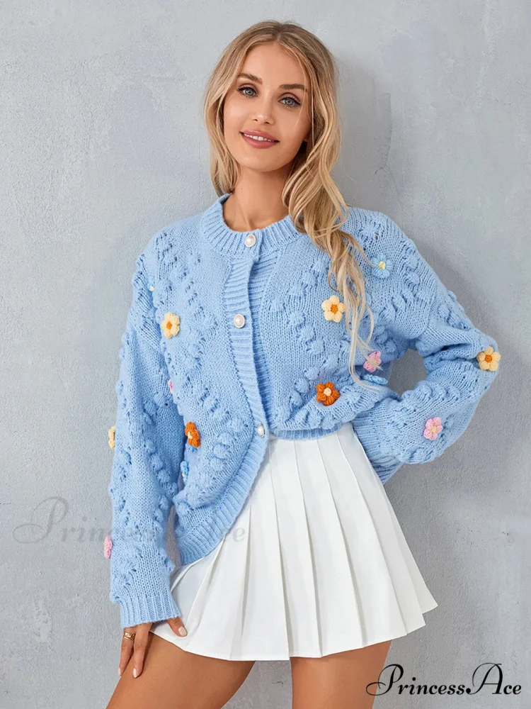 Spotted Pattern Button Cardigan - Image 5