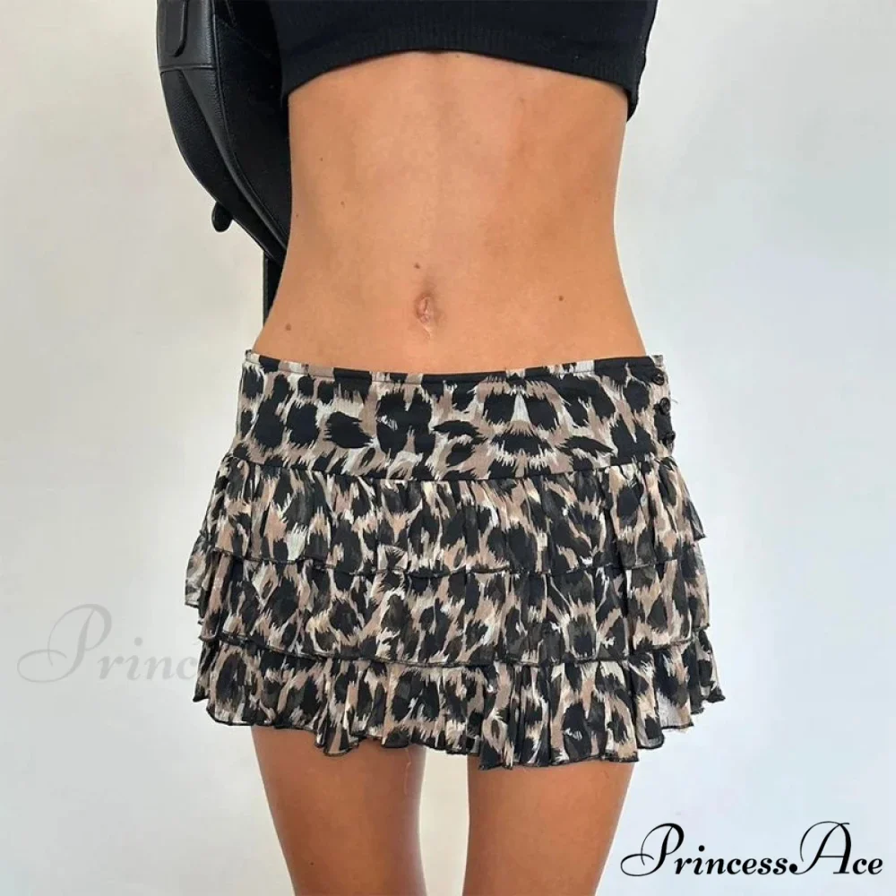 Spotted Pattern Frilled Vintage Skirt - Image 5