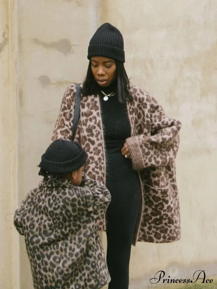 Spotted Pattern Mohair Open Cardigan - Image 5