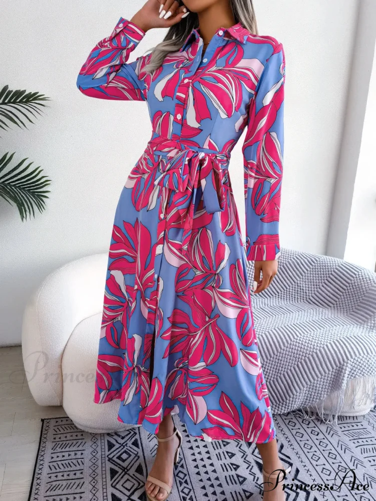Spring Summer Contrast Floral Polo Collar Shirt Floral Dress

Modified Title: Spring Summer Different Flower Polo Neck Shirt Flower Dress - Image 3