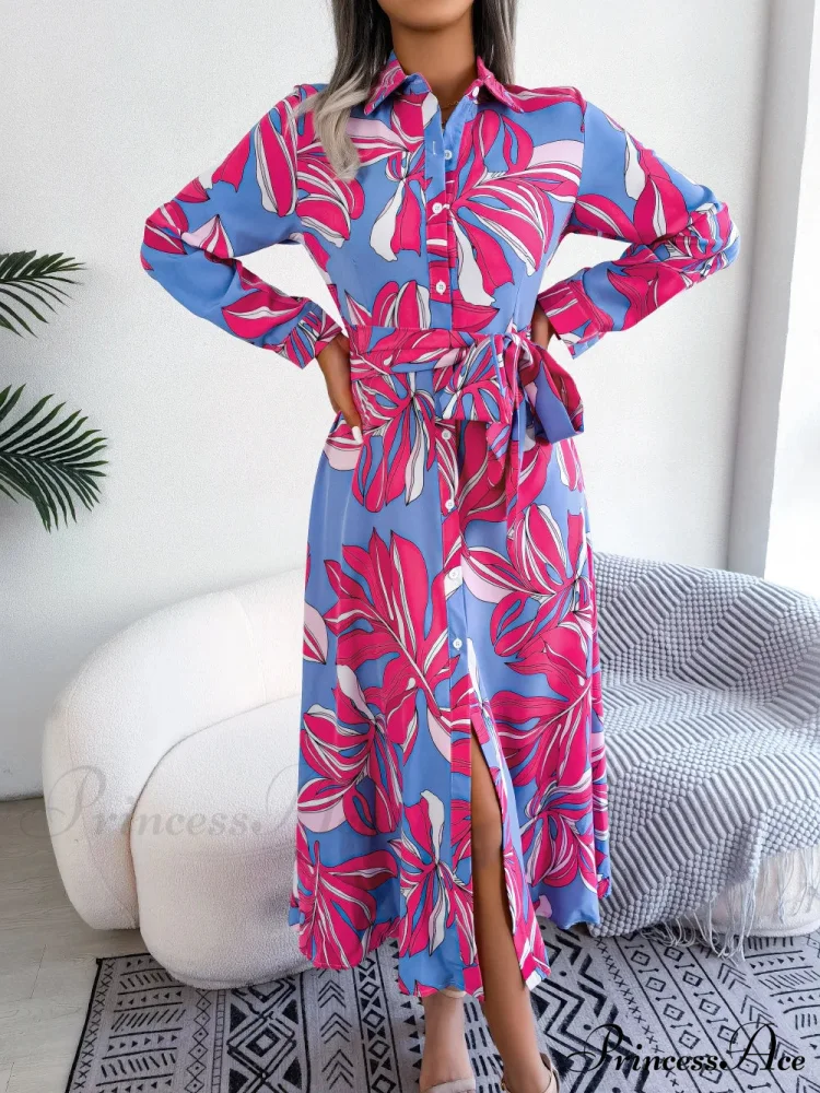Spring Summer Contrast Floral Polo Collar Shirt Floral Dress

Modified Title: Spring Summer Different Flower Polo Neck Shirt Flower Dress - Image 9