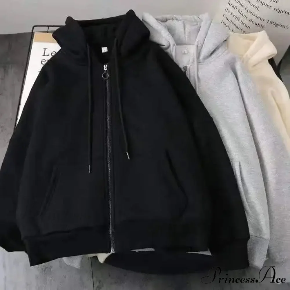 Stellar Print Vintage Zipper Hoodie - Image 8