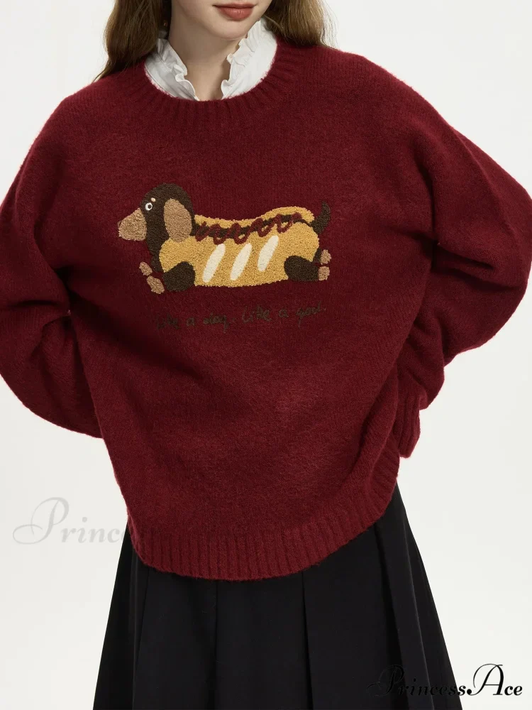 Stitched Circular Neck Dropped Sleeve Jumper - Image 2