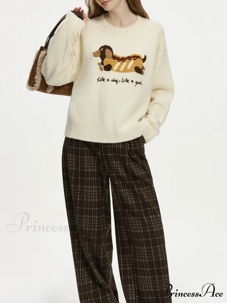 Stitched Circular Neck Dropped Sleeve Jumper - Image 4