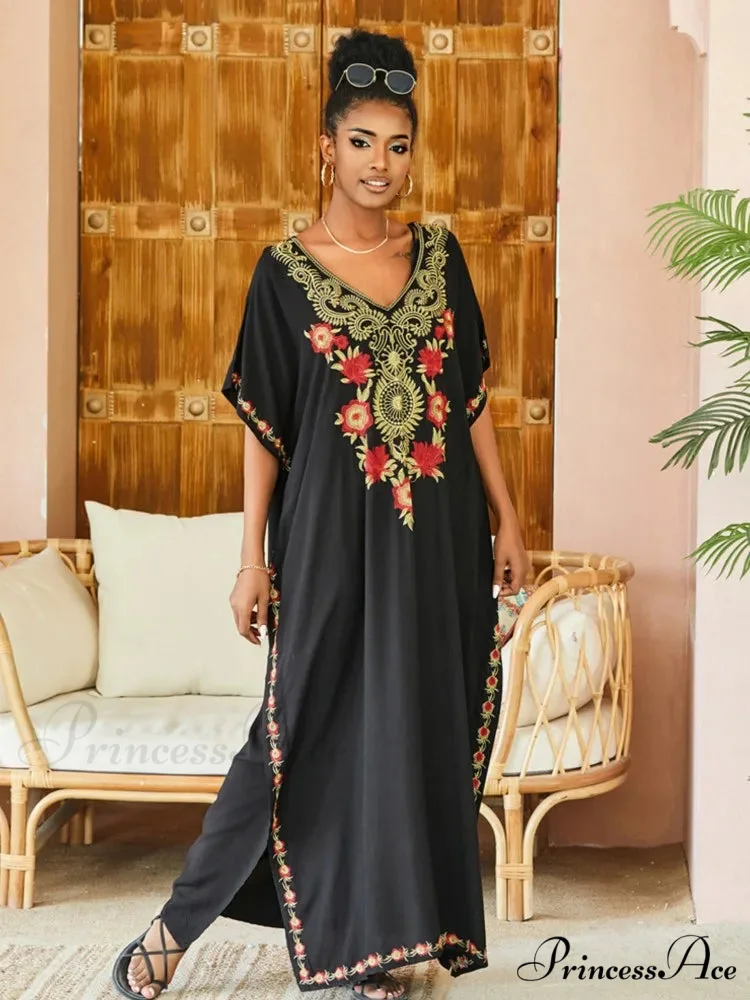 Stitched Kaftan Seaside Holiday Flowered Attire - Image 2
