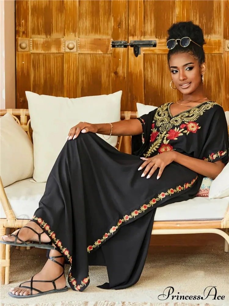Stitched Kaftan Seaside Holiday Flowered Attire - Image 3