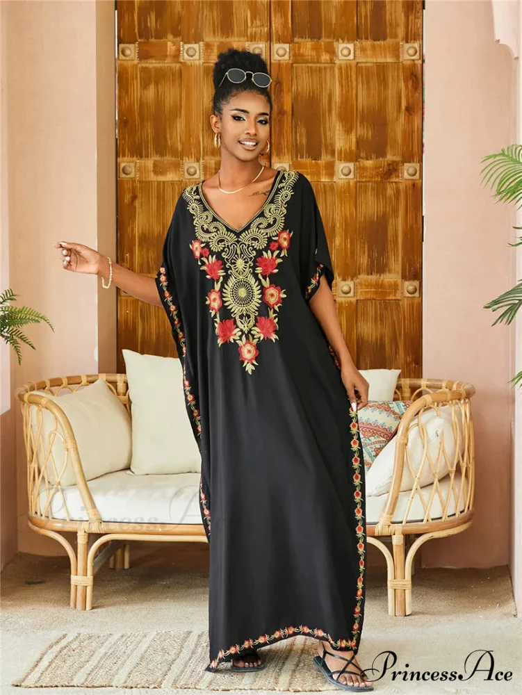 Stitched Kaftan Seaside Holiday Flowered Attire - Image 8