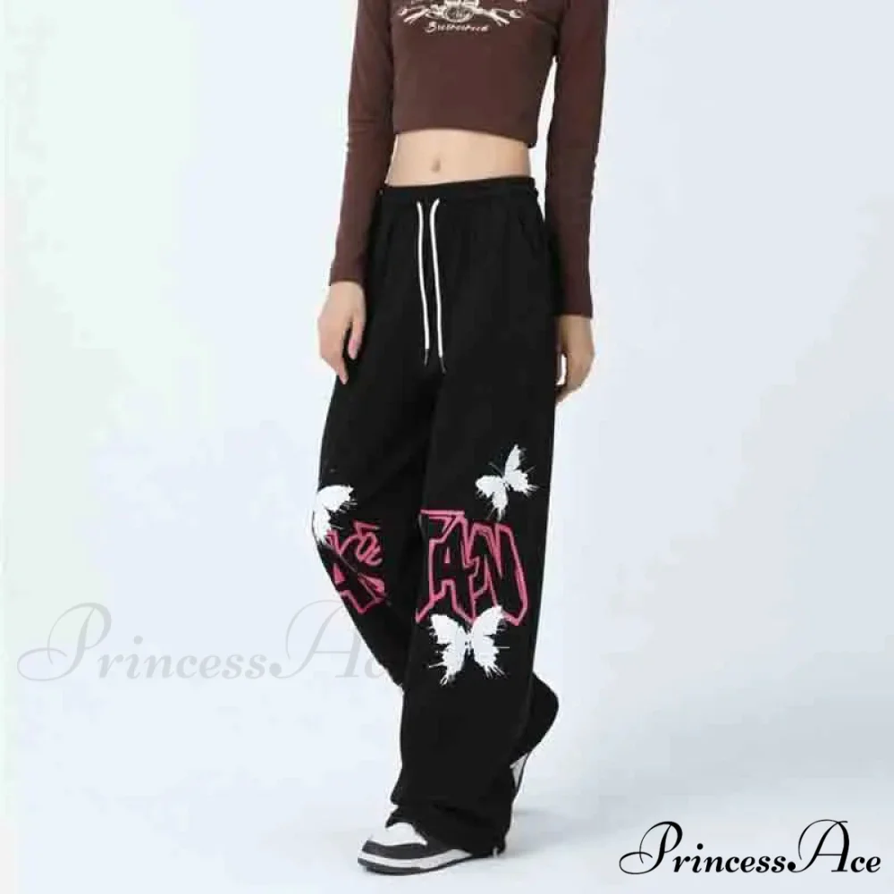 Street Art Butterfly Design Rap Pants - Image 2