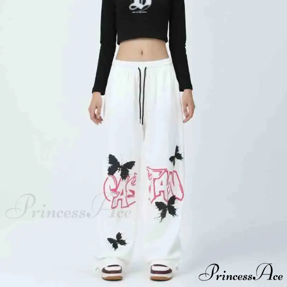 Street Art Butterfly Design Rap Pants - Image 4